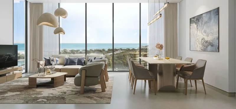 Sobha Siniya Island / Coastline Beach Residences / Wohn- und Essbereich als Gestaltungskonzept