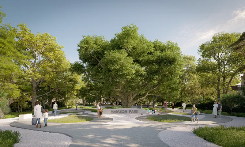 Sobha Elwood / Amazon Park / shaded garden paths