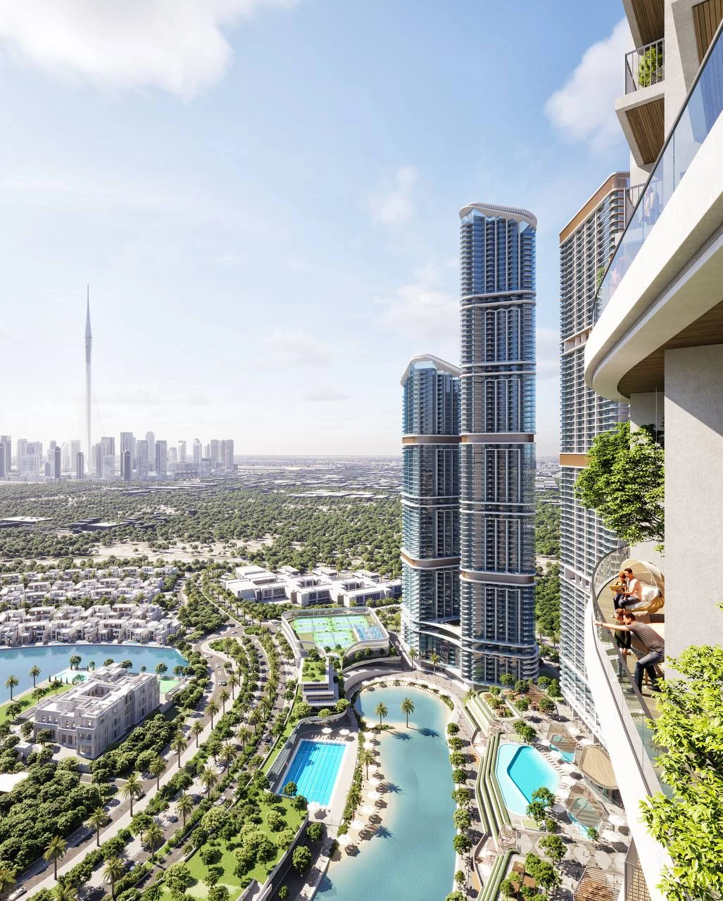 Sobha Hartland II / Architecture and views across the community