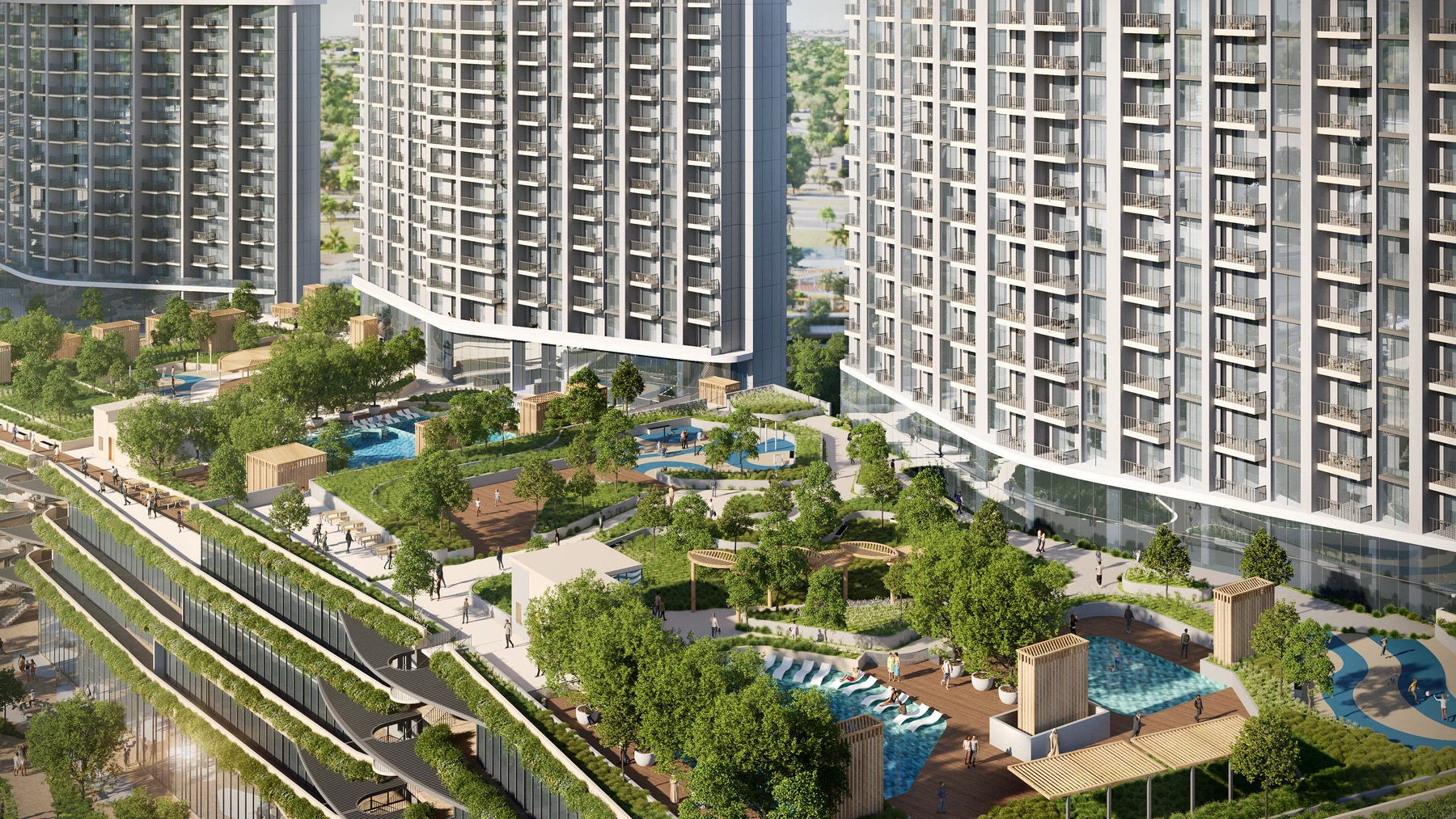 Sobha Hartland II / Landscaped residential podium